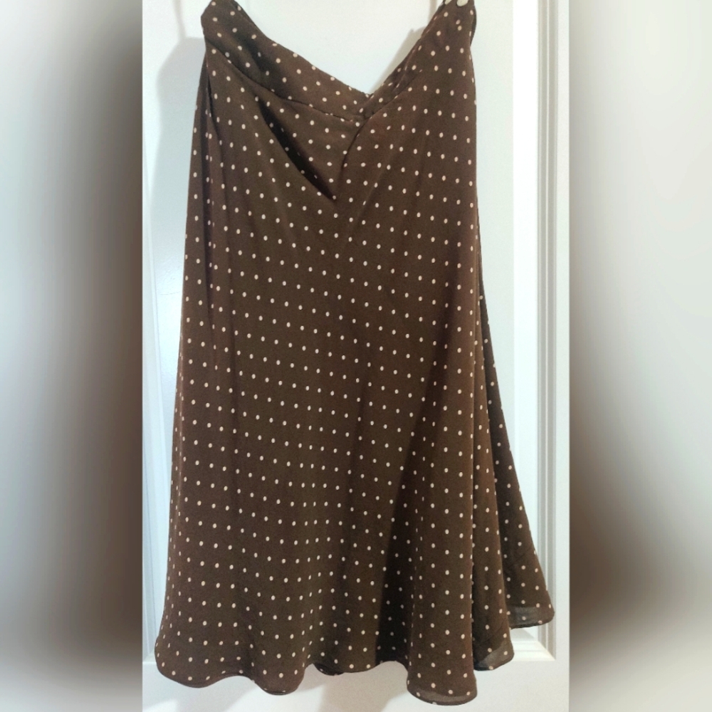 Jones New York Brown, Polka Dot, Below the Knee Skirt.  Size 4